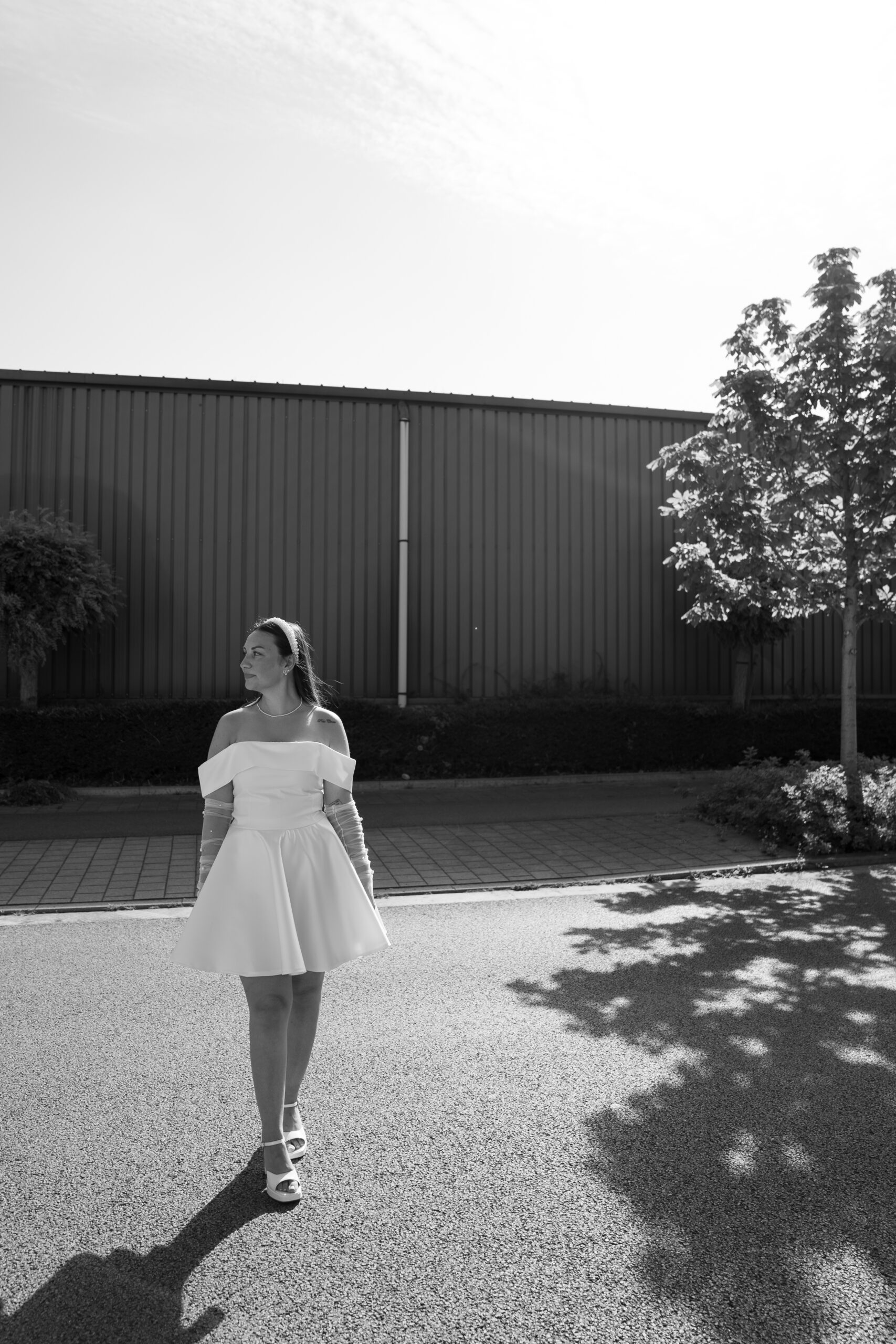 portretfoto van bruid tijdens haar huwelijksdag door huwelijksfotograaf Beersel